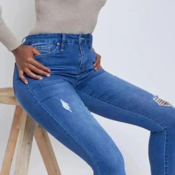 Royalty Curvy Fit Jeans Ankle Size 14 High Rise - Picture 1 of 5